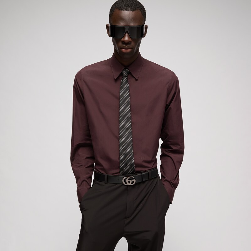 Gucci Interlocking G Horsebit Belt Silk Tie | Thumbnail 2 Gucci Interlocking G Horsebit Belt Silk Tie | Thumbnail 2