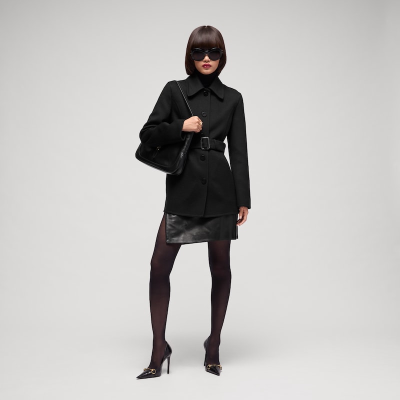 Gucci Wool Silk Coat With GG Inside | Thumbnail 2 Gucci Wool Silk Coat With GG Inside | Thumbnail 2