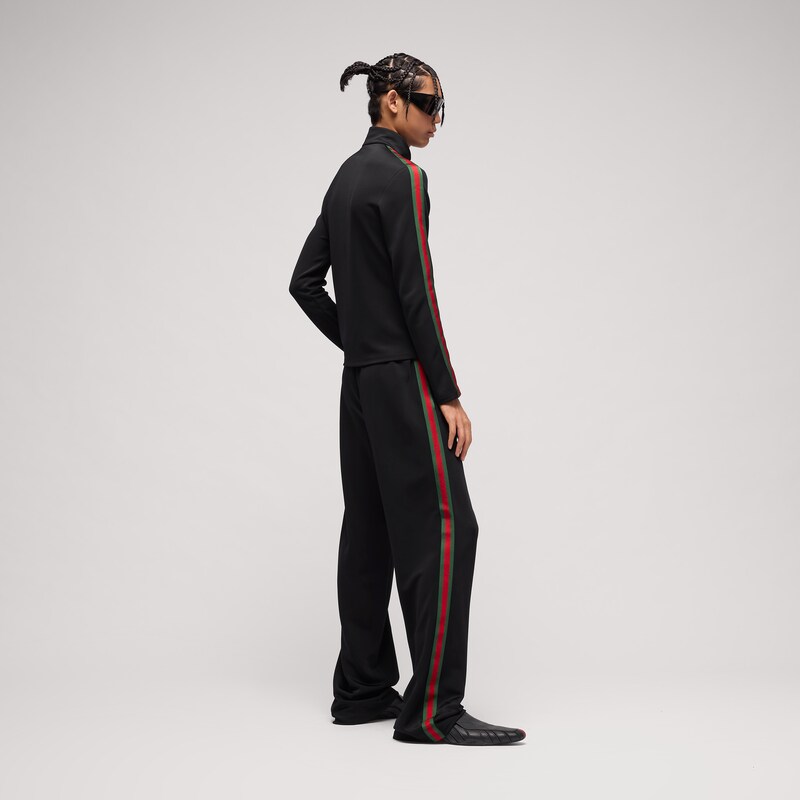 Gucci Viscose Jersey Zip Jacket With Web | Thumbnail 3 Gucci Viscose Jersey Zip Jacket With Web | Thumbnail 3