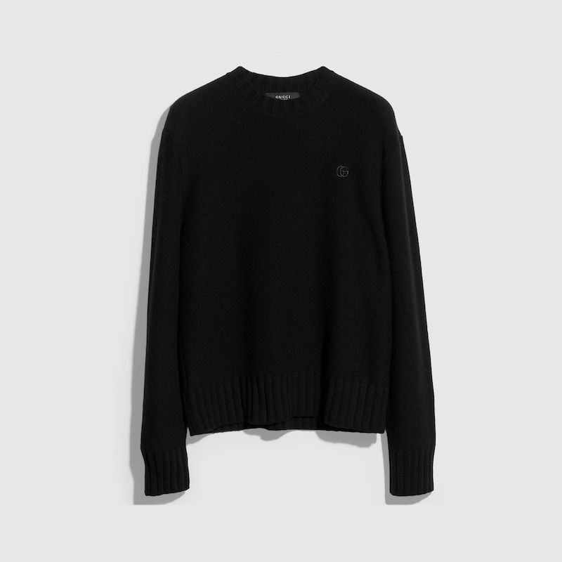 Knit Wool Cashmere Sweater With Embroidery Knit Wool Cashmere Sweater With Embroidery