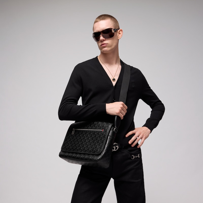 Gucci GG Emblem Medium Crossbody Bag | Thumbnail 2 Gucci GG Emblem Medium Crossbody Bag | Thumbnail 2