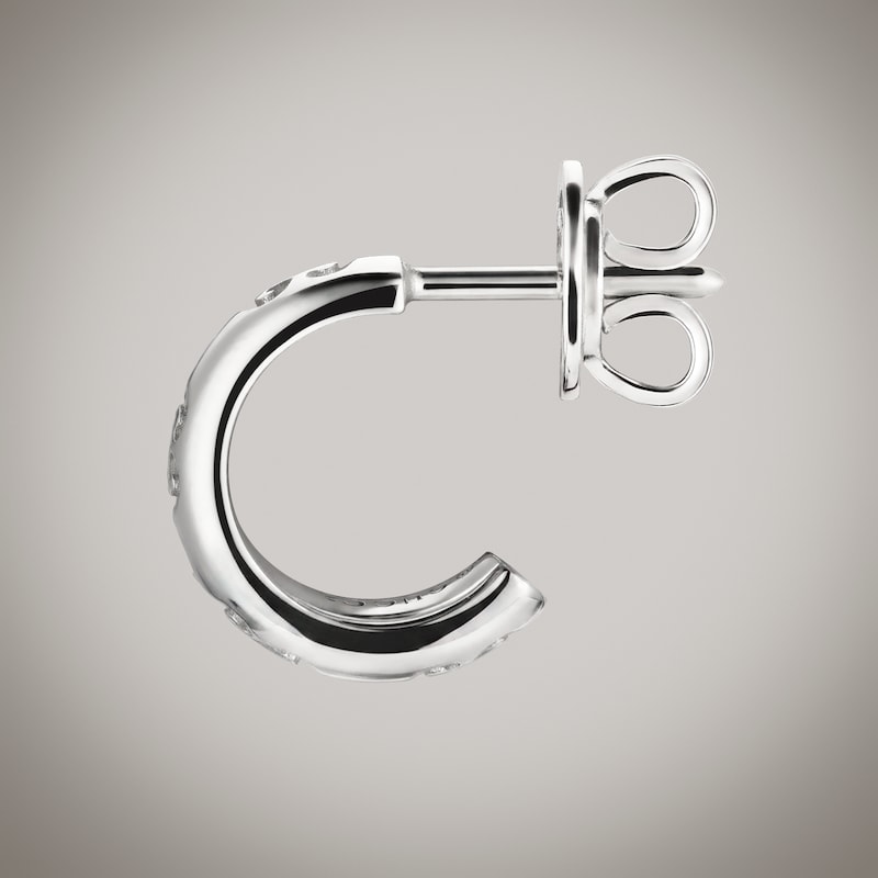 Gucci Icon 18k Diamond GG Hoop Earrings | Thumbnail 3 Gucci Icon 18k Diamond GG Hoop Earrings | Thumbnail 3