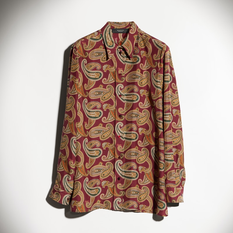 Gucci Printed Silk Habotai Shirt | Thumbnail 2 Gucci Printed Silk Habotai Shirt | Thumbnail 2