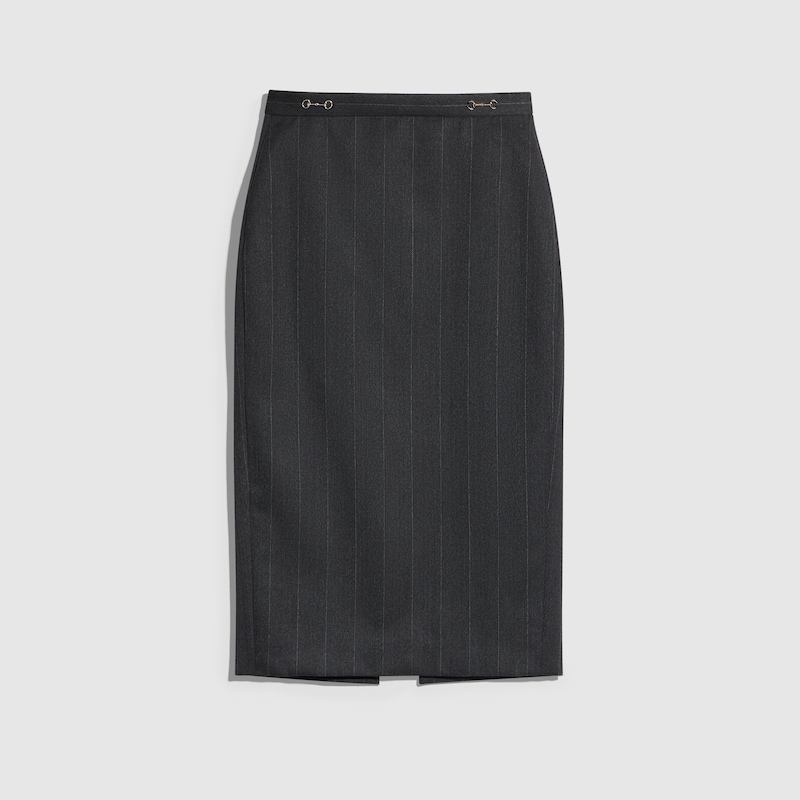 Gucci Pinstripe Wool Pencil Skirt