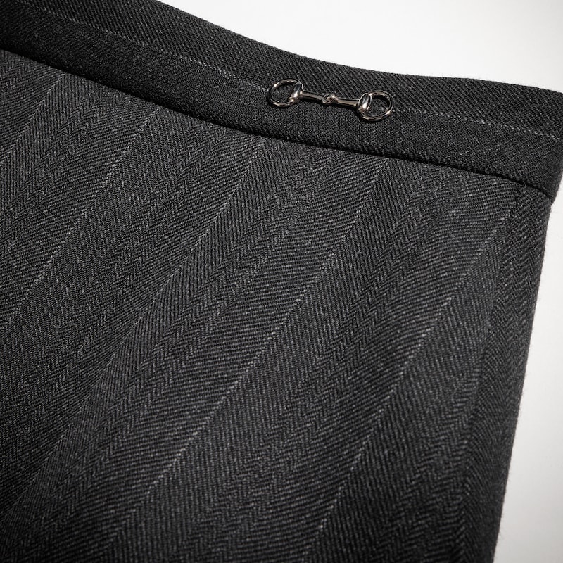Gucci Pinstripe Wool Pencil Skirt | Thumbnail 3
