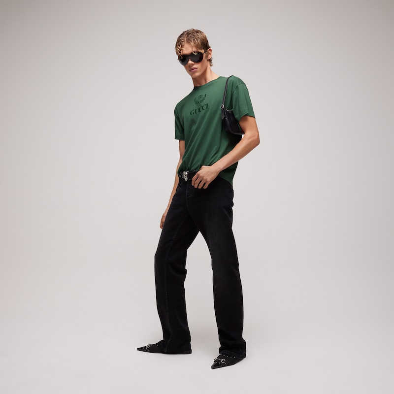 Gucci Cotton Jersey T-shirt With Embroidery | Thumbnail 2 Gucci Cotton Jersey T-shirt With Embroidery | Thumbnail 2