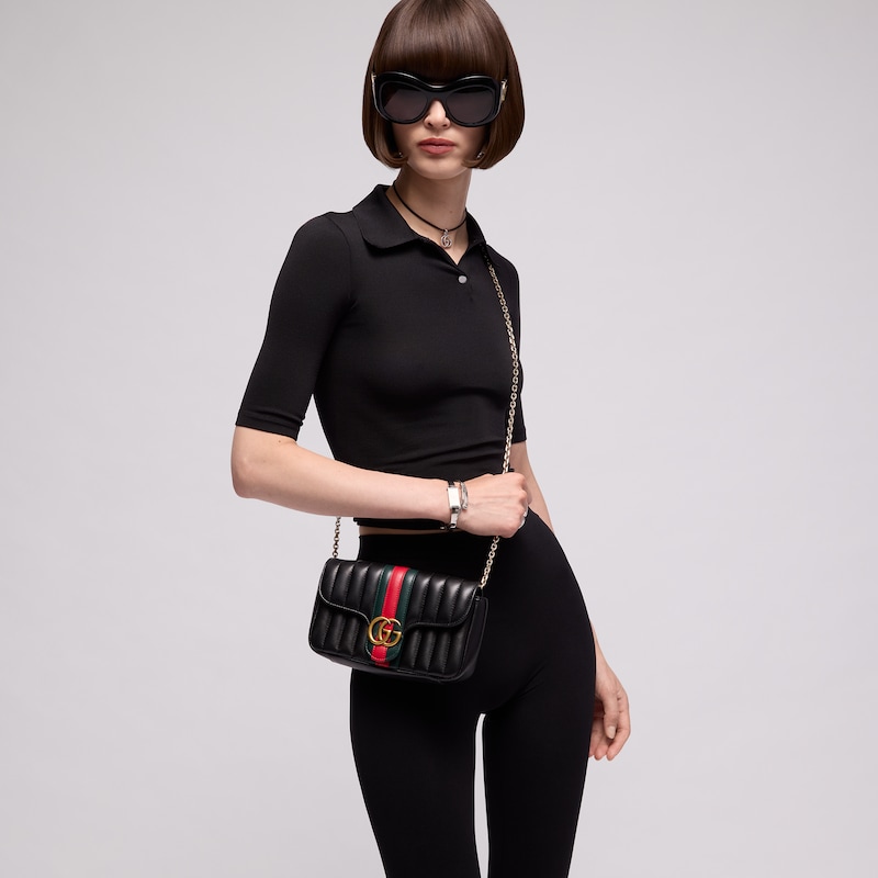 Gucci Jetset GG Marmont Small Shoulder Bag | Thumbnail 3 Gucci Jetset GG Marmont Small Shoulder Bag | Thumbnail 3