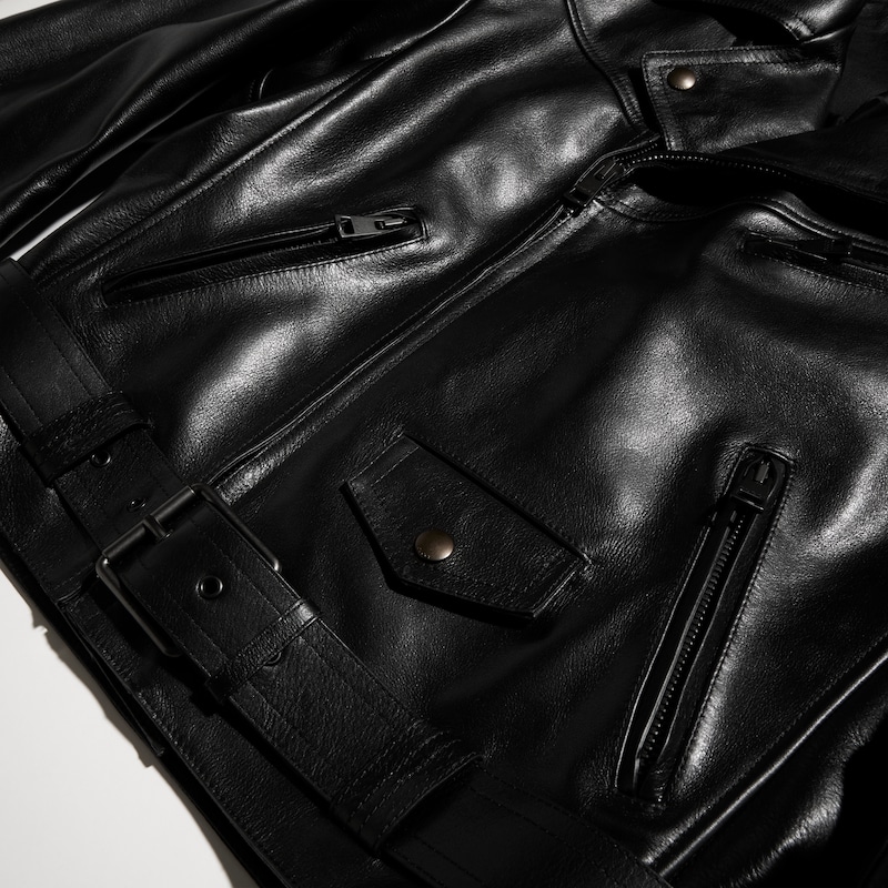 Gucci Shiny Calf Leather Biker Jacket | Thumbnail 3 Gucci Shiny Calf Leather Biker Jacket | Thumbnail 3