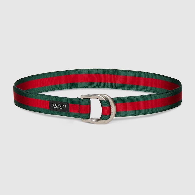 Gucci Web Belt With D-ring Buckle