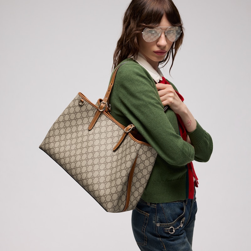 Gucci GG Emblem Large Tote Bag | Thumbnail 2 Gucci GG Emblem Large Tote Bag | Thumbnail 2