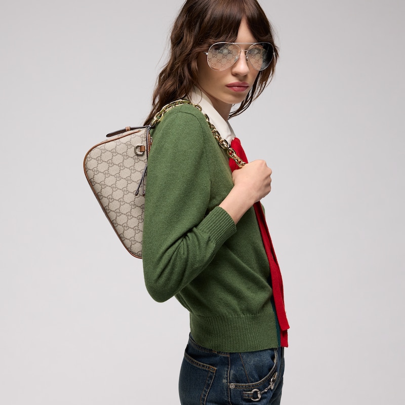 Gucci GG Emblem Small Shoulder Bag | Thumbnail 2