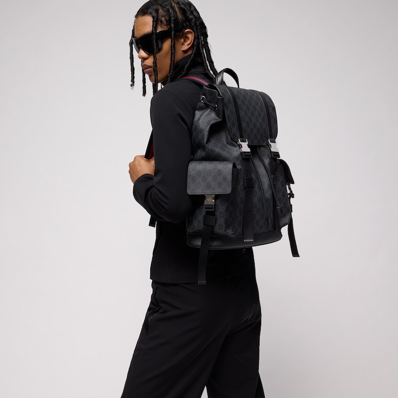 Gucci GG Black Large Backpack | Thumbnail 2 Gucci GG Black Large Backpack | Thumbnail 2