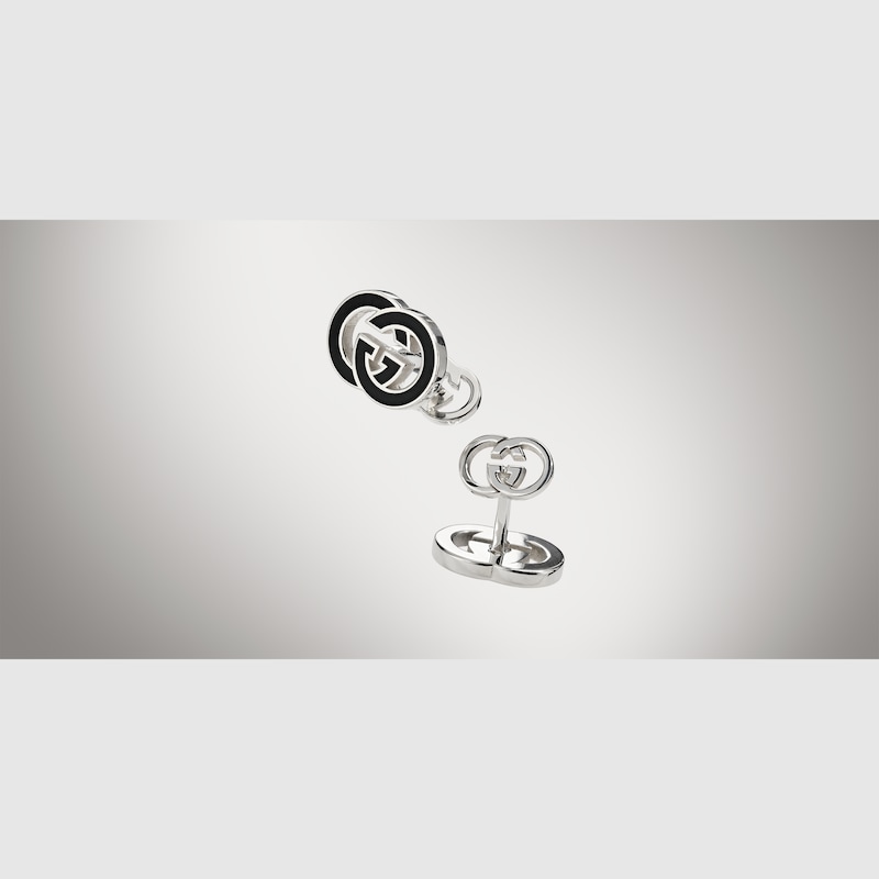 Gucci Interlocking Enamel Cufflinks | Thumbnail 3 Gucci Interlocking Enamel Cufflinks | Thumbnail 3