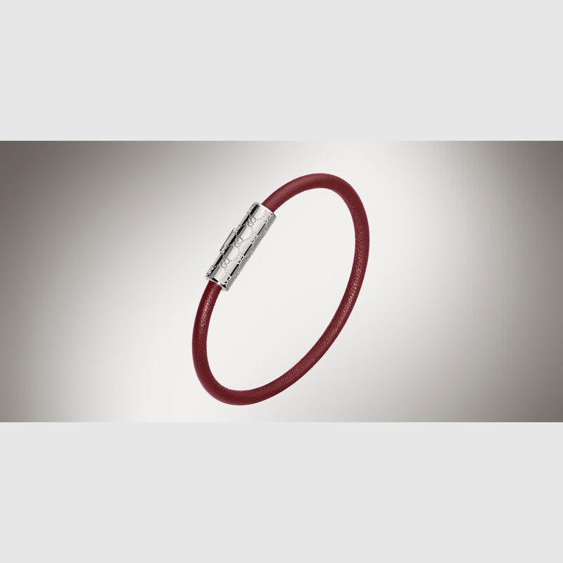 Gucci Bracelet With GG Detail Leather | Thumbnail 3