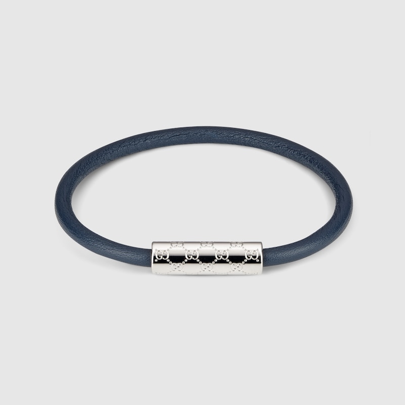 Bracelet With GG Detail Leather Bracelet With GG Detail Leather