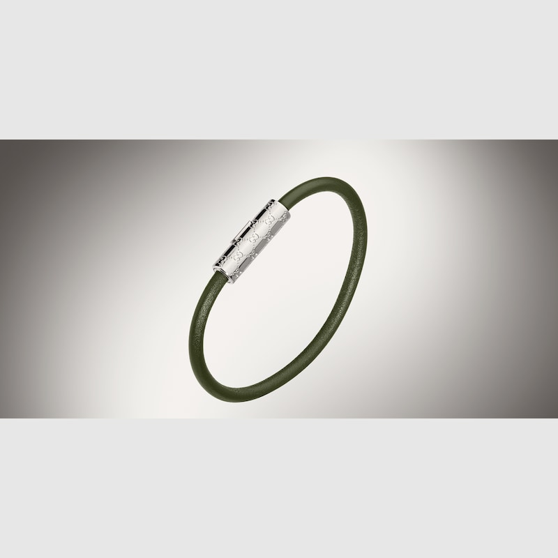 Gucci Bracelet With GG Detail Leather | Thumbnail 3
