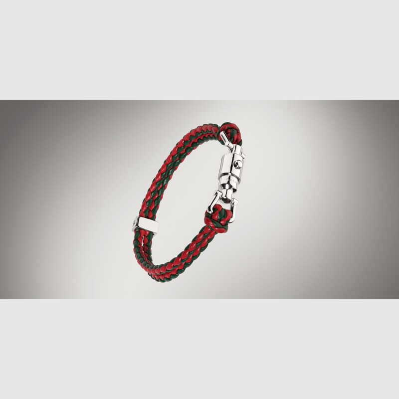 Gucci Braided Bracelet With Piston Detail Leather | Thumbnail 3 Gucci Braided Bracelet With Piston Detail Leather | Thumbnail 3