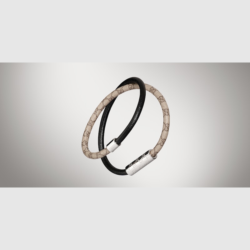 Gucci Double Bracelet With GG Detail Leather | Thumbnail 3 Gucci Double Bracelet With GG Detail Leather | Thumbnail 3