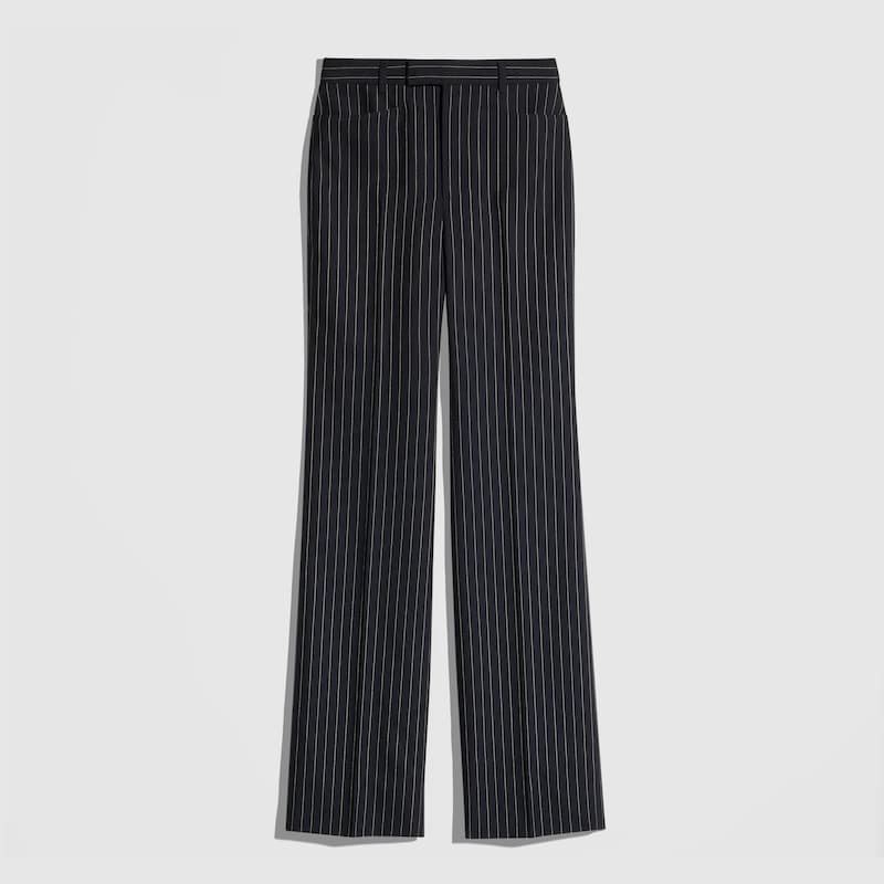 Pinstripe Silk Wool Pants Pinstripe Silk Wool Pants