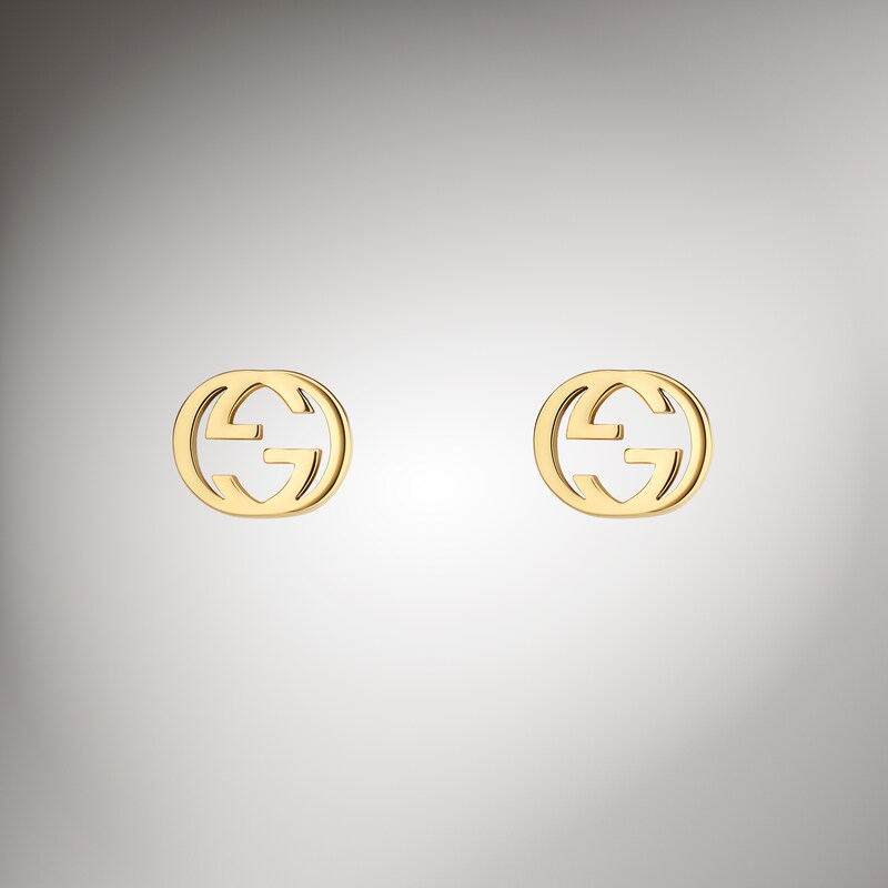 Gucci Interlocking 18k Gold Earrings | Thumbnail 2