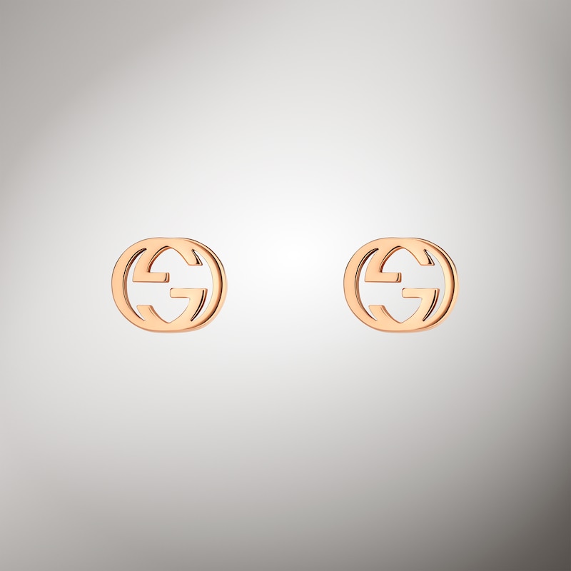 Gucci Interlocking 18k Stud Earrings | Thumbnail 2 Gucci Interlocking 18k Stud Earrings | Thumbnail 2