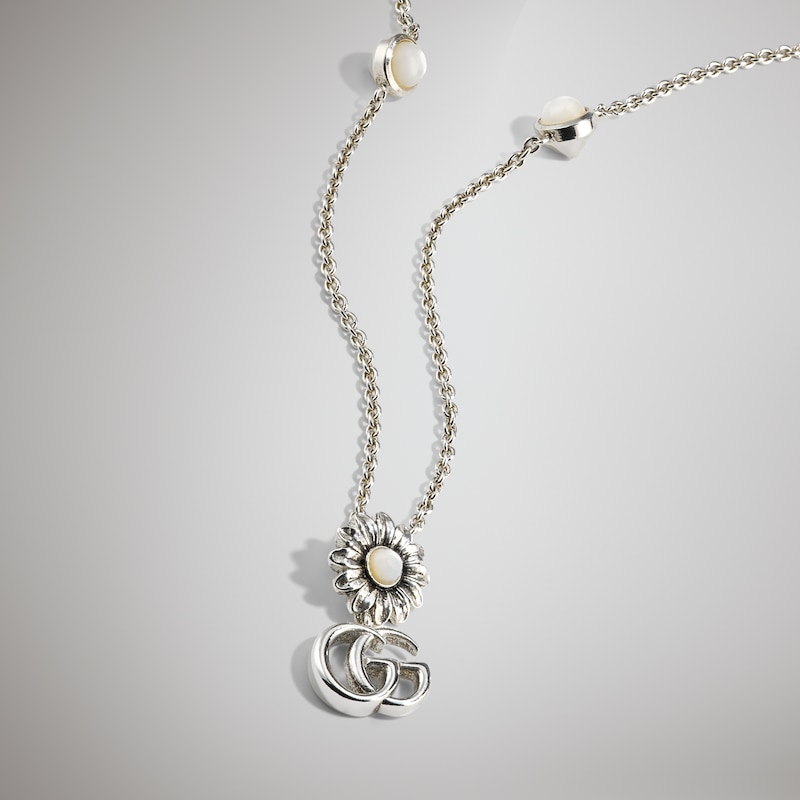 Gucci GG Marmont Mother Of Pearl Necklace | Thumbnail 2