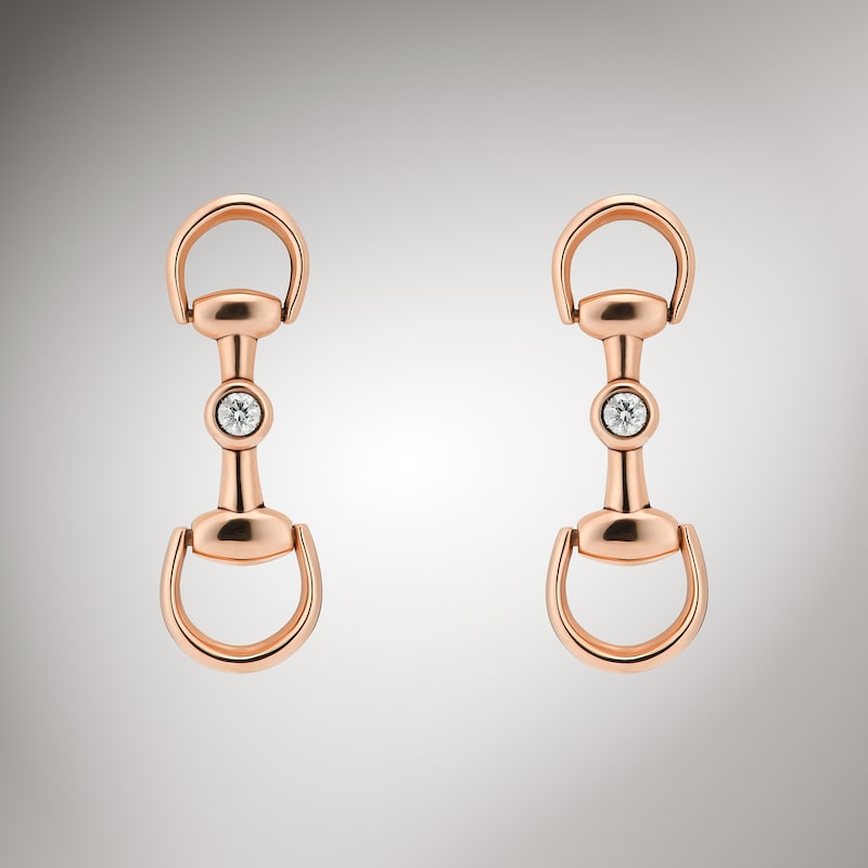 Gucci Horsebit Diamond 18k Earrings | Thumbnail 2 Gucci Horsebit Diamond 18k Earrings | Thumbnail 2