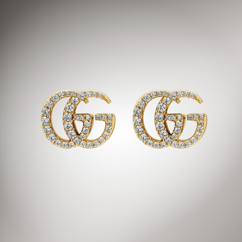 Gucci GG Marmont Crystal Earrings | Thumbnail 2 Gucci GG Marmont Crystal Earrings | Thumbnail 2