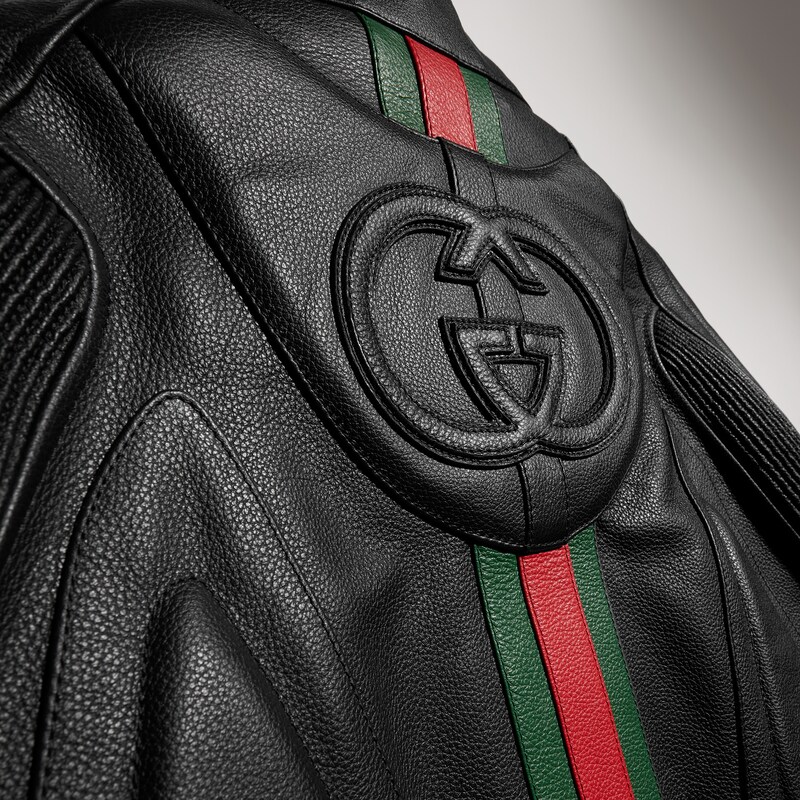Gucci Soft Grainy Bull Leather Biker Jacket | Thumbnail 3 Gucci Soft Grainy Bull Leather Biker Jacket | Thumbnail 3