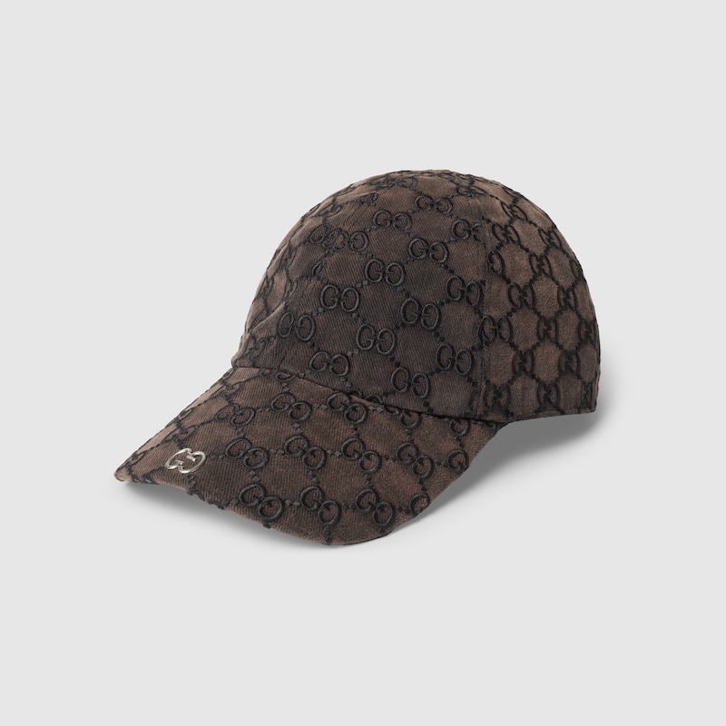 Gucci Embroidered Cotton Canvas Baseball Hat