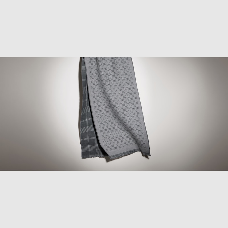 Gucci Reversible Wool Jacquard Scarf | Thumbnail 3 Gucci Reversible Wool Jacquard Scarf | Thumbnail 3