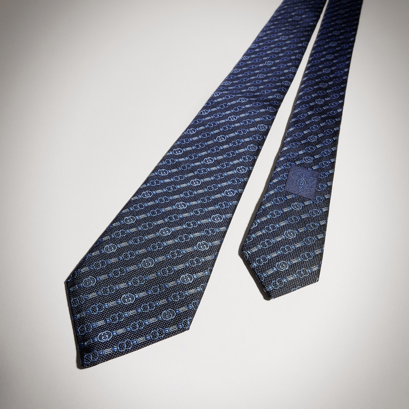 Gucci Interlocking G Belt Silk Jacquard Tie | Thumbnail 3 Gucci Interlocking G Belt Silk Jacquard Tie | Thumbnail 3