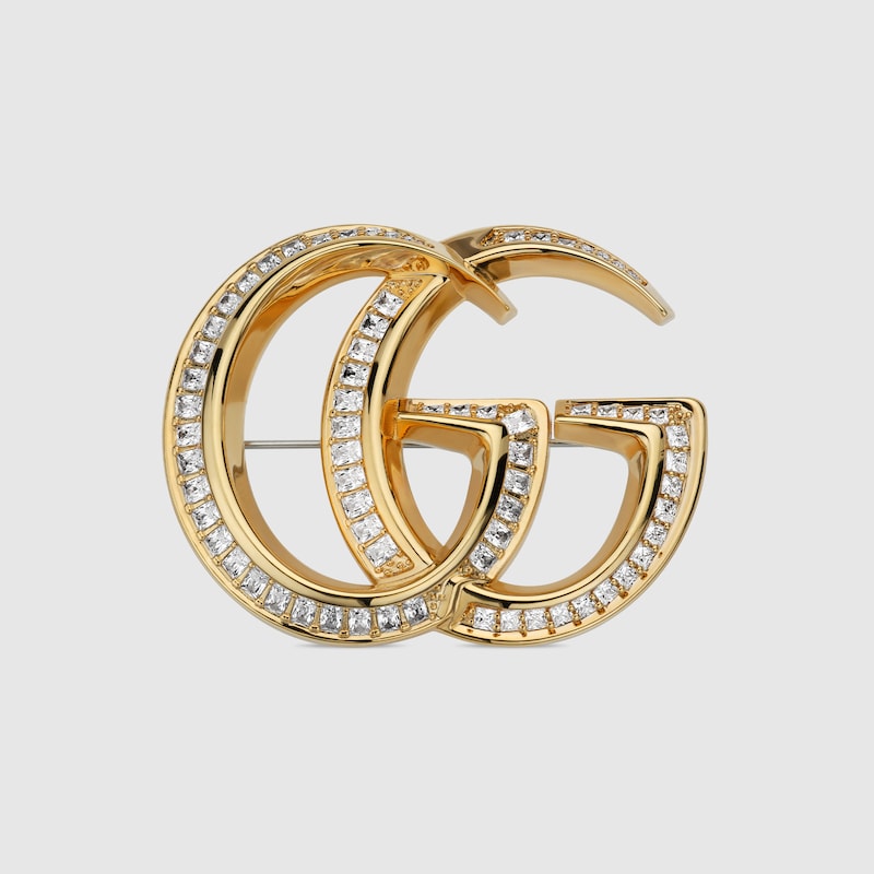 Gucci GG Marmont Crystal Brooch