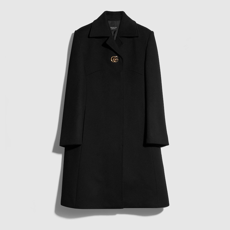 Wool Coat With Double G Button Wool Coat With Double G Button