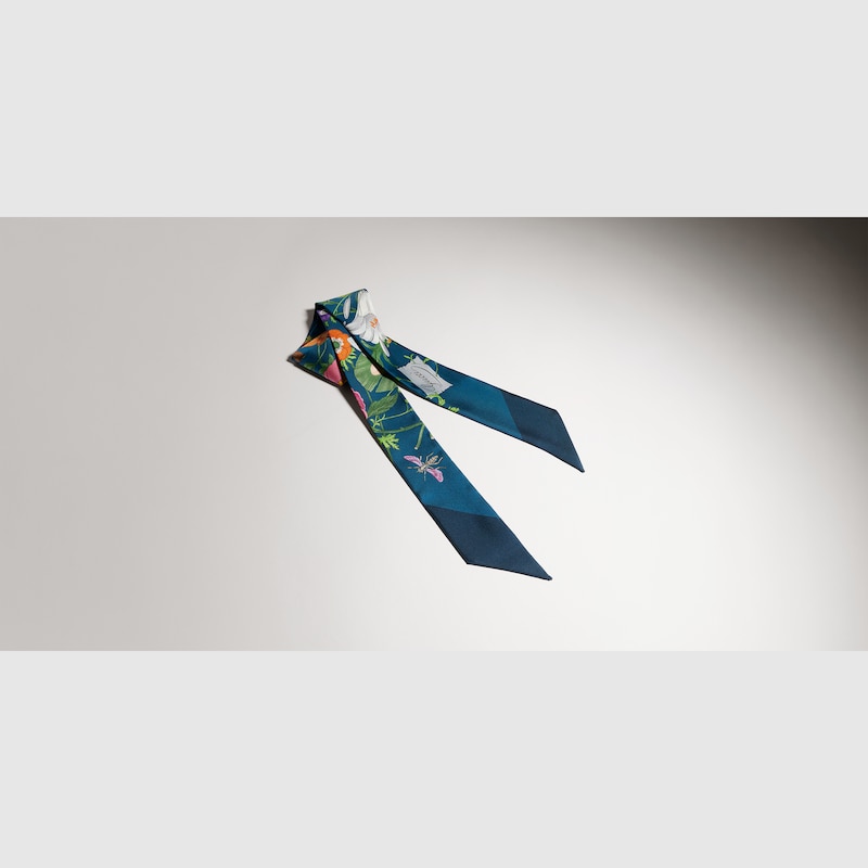 Gucci Printed Silk Twill Ribbon | Thumbnail 3 Gucci Printed Silk Twill Ribbon | Thumbnail 3