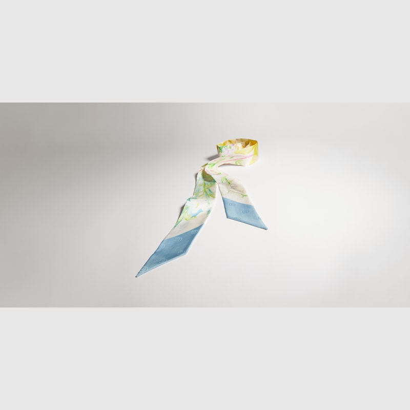 Gucci Printed Double G Silk Ribbon | Thumbnail 3 Gucci Printed Double G Silk Ribbon | Thumbnail 3