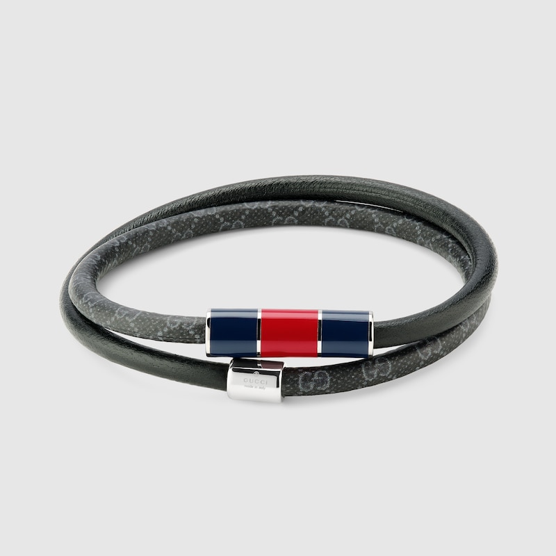 Gucci Wrap Bracelet With Enamel Web Tag