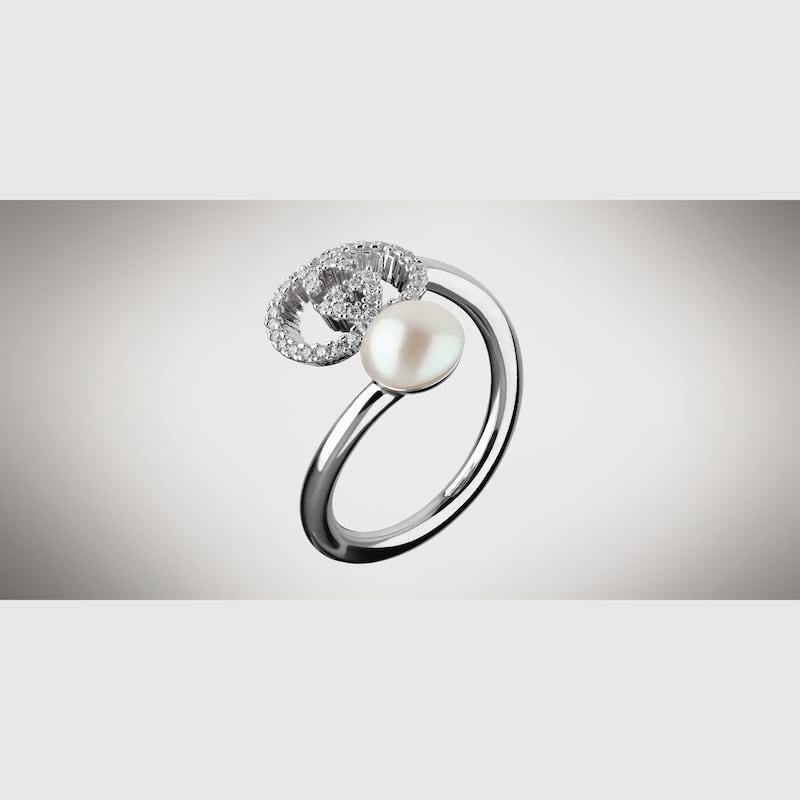 Gucci Pearl And Crystal Ring | Thumbnail 3 Gucci Pearl And Crystal Ring | Thumbnail 3