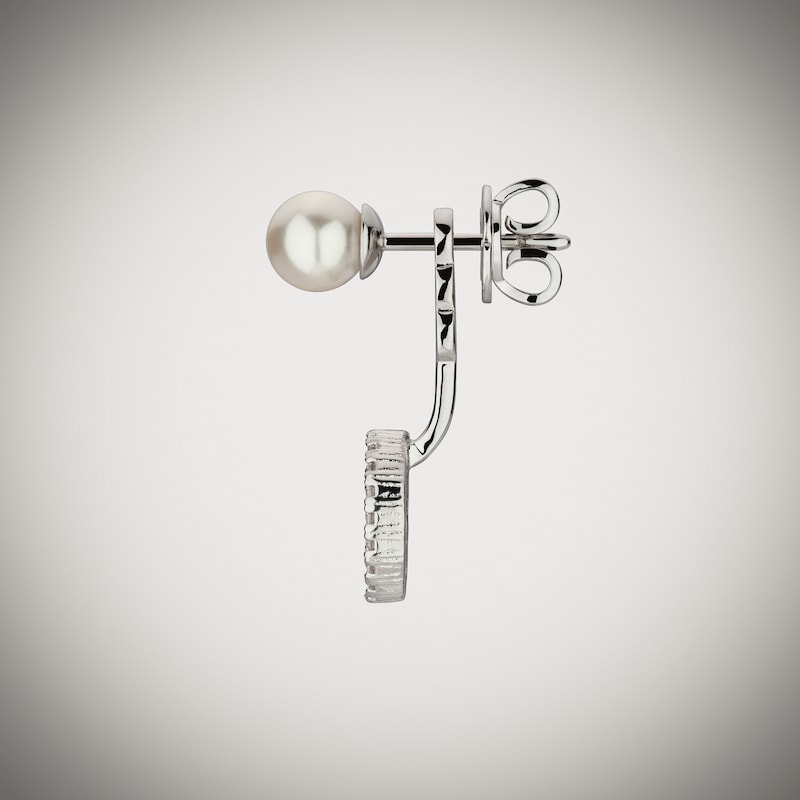 Gucci Pearl And Crystal Ear Jacket Earrings | Thumbnail 3 Gucci Pearl And Crystal Ear Jacket Earrings | Thumbnail 3