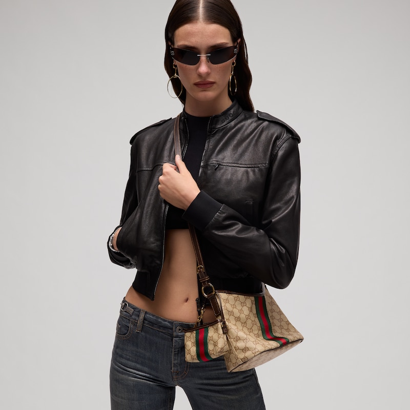 Gucci Medium Shoulder Bag With Web | Thumbnail 3 Gucci Medium Shoulder Bag With Web | Thumbnail 3