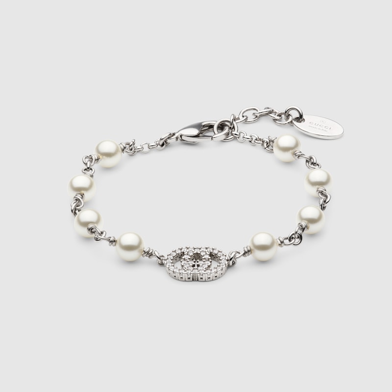 Pearl And Crystal Charm Bracelet Pearl And Crystal Charm Bracelet