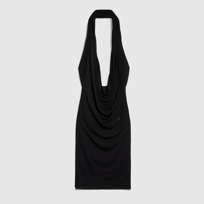Gucci Viscose Crêpe Jersey Draped Dress