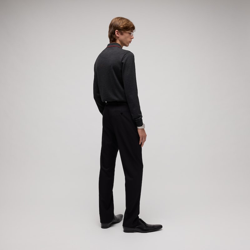 Gucci Fine Wool Knit Polo Shirt | Thumbnail 3 Gucci Fine Wool Knit Polo Shirt | Thumbnail 3