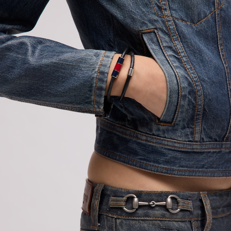 Gucci Wrap Bracelet With Enamel Web Tag | Thumbnail 2 Gucci Wrap Bracelet With Enamel Web Tag | Thumbnail 2