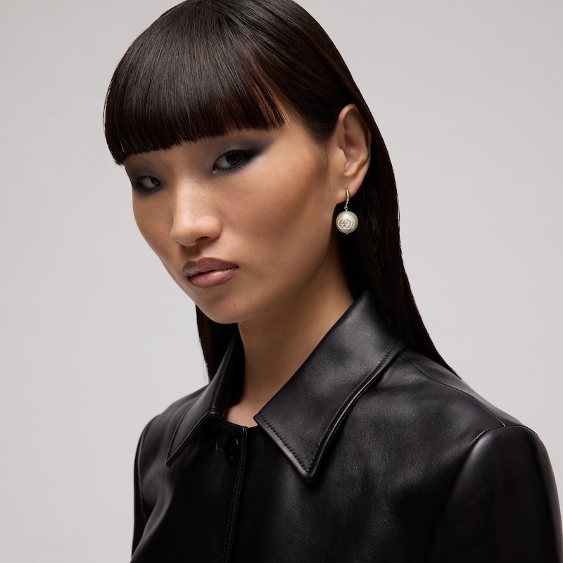 Gucci Pearl And Crystal Drop Earrings | Thumbnail 2 Gucci Pearl And Crystal Drop Earrings | Thumbnail 2