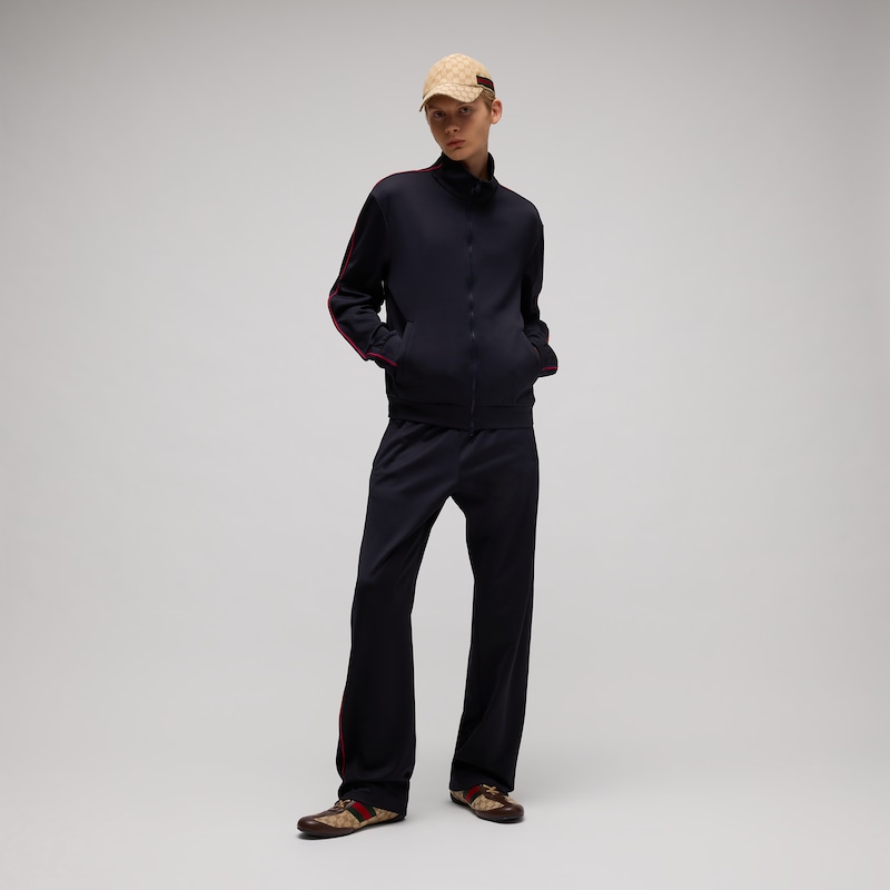 Gucci Shiny Technical Jersey Zip Jacket | Thumbnail 2 Gucci Shiny Technical Jersey Zip Jacket | Thumbnail 2
