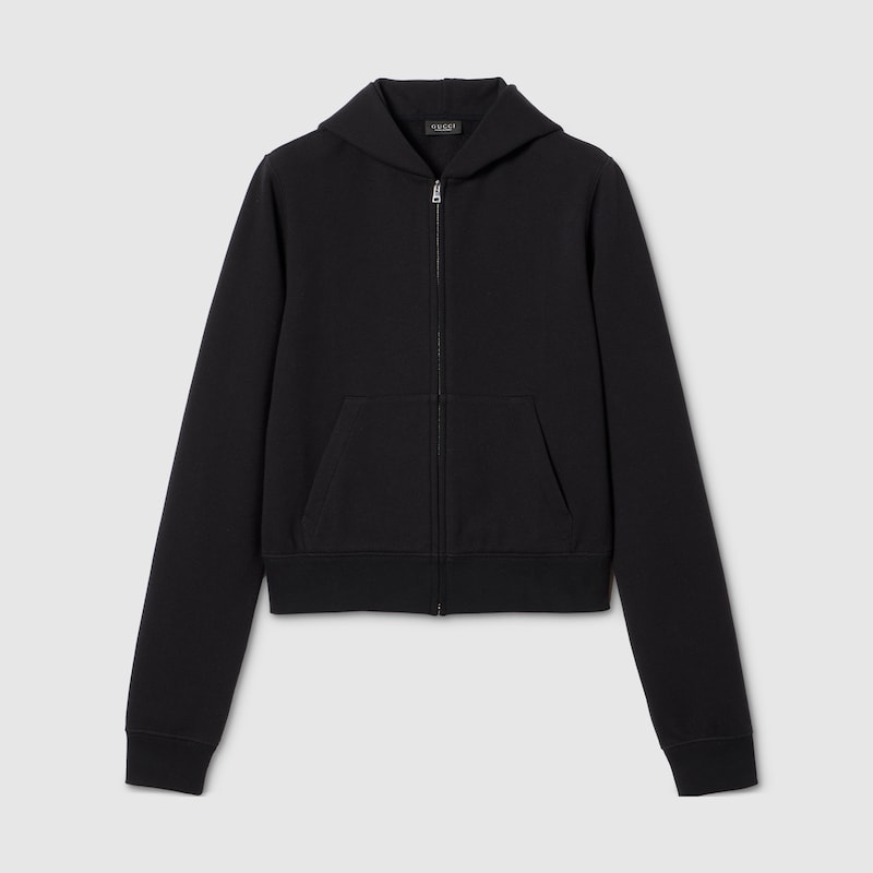 Gucci Cotton Jersey And Cashmere Zip Jacket