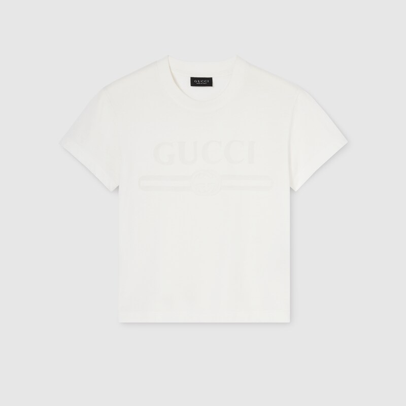 Cotton Jersey T-shirt With Devoré Detail