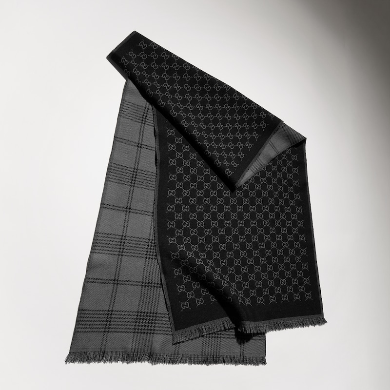 Gucci Reversible Wool Jacquard Scarf | Thumbnail 2 Gucci Reversible Wool Jacquard Scarf | Thumbnail 2