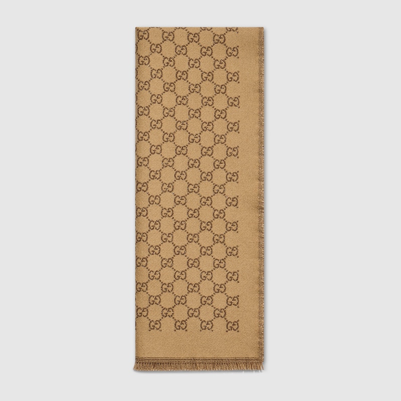 GG Wool Viscose Lamé Scarf GG Wool Viscose Lamé Scarf